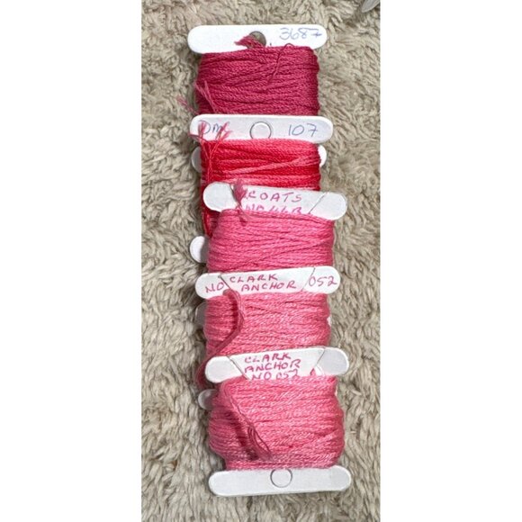 Assorted Embroidery Floss Bundle DMC JP Coats 20 Skeins Pink Purple & Black - Picture 4 of 6